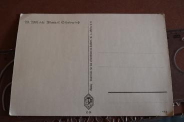 Preview: alte Willrich Karte - Portrait  Admiral Schniewind